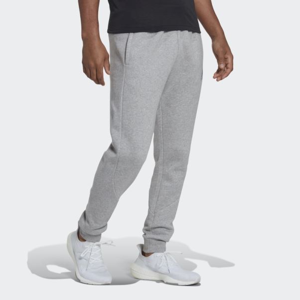 Stadium Fleece Badge Of Sport Pantalon Revers Adidas Gris Moyen