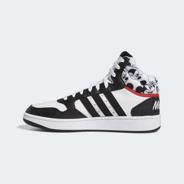 Adidas X Disney Mickey Mouse Hoops 3.0 Mid Chaussures Blanc Chaud