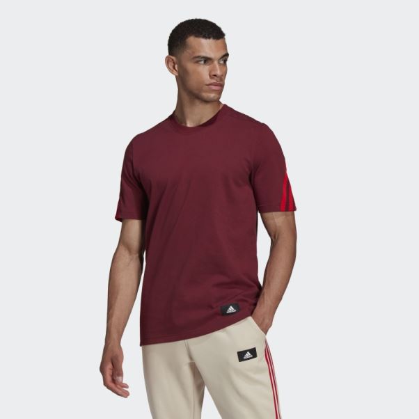 T-shirt à 3 Bandes Adidas Sportswear Future Icons Rouge