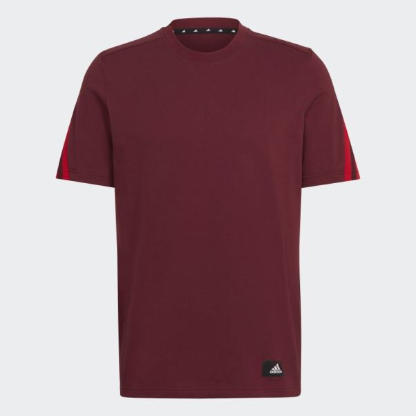 T-shirt à 3 Bandes Adidas Sportswear Future Icons Rouge