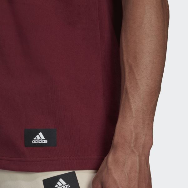 T-shirt à 3 Bandes Adidas Sportswear Future Icons Rouge