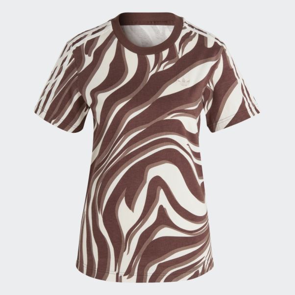 T-shirt à Imprimé Animal Abstrait Adidas Auburn
