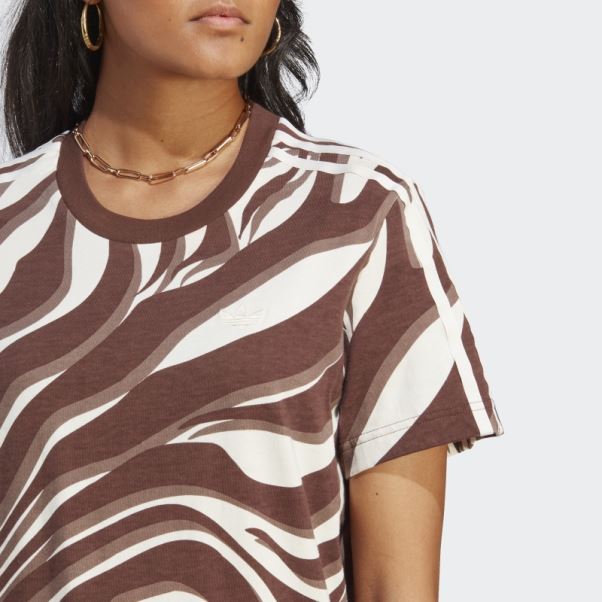 T-shirt à Imprimé Animal Abstrait Adidas Auburn