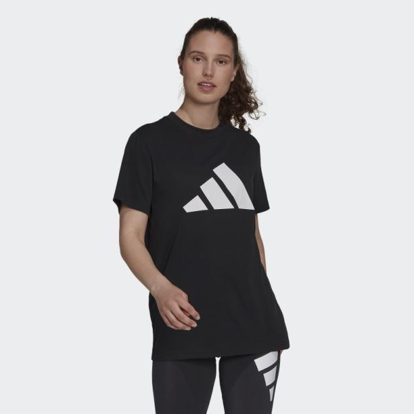 Tee Shirt Graphique Logo Adidas Future Icons Noir