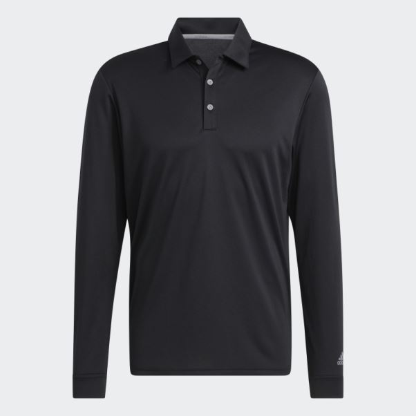 Adidas Polo Manches Longues Noir