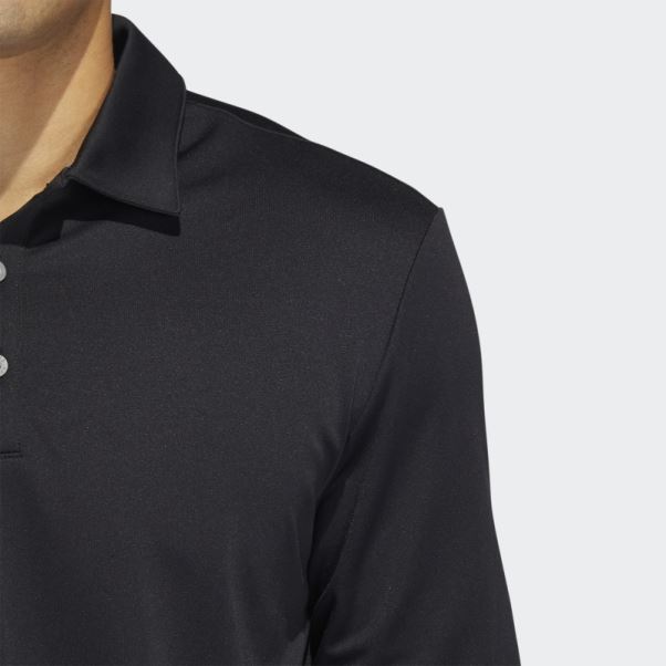 Adidas Polo Manches Longues Noir
