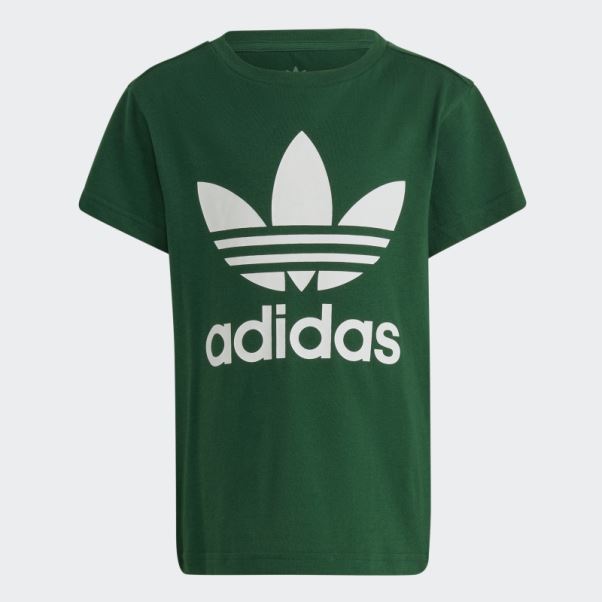 Tee Shirt Trèfle Vert Foncé Adicolor Adidas