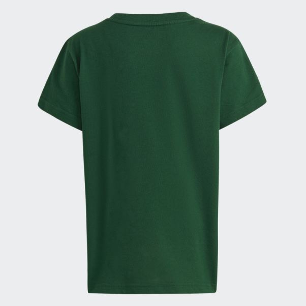 Tee Shirt Trèfle Vert Foncé Adicolor Adidas