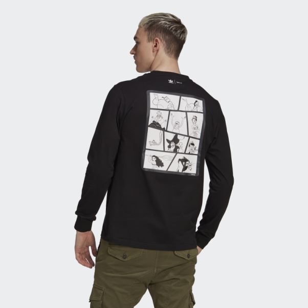 T-shirt Manches Longues Disney Noir Adidas
