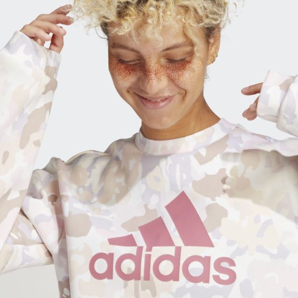 Sweat Graphique Adidas Blanc