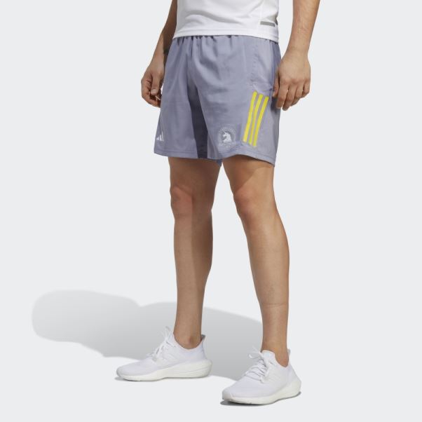 Short De Course Adidas Silver Violet Boston Marathon 2023