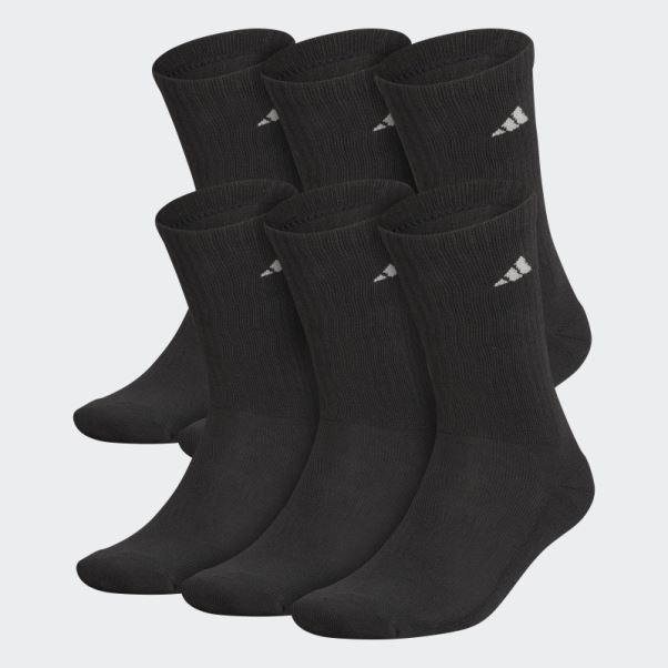 Chaussettes Mi-mollet Adidas Athletic Noires 6 Paires