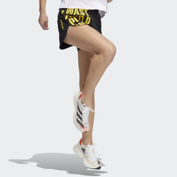 Short De Running Run Fast Avec Slip Intérieur Adidas Noir