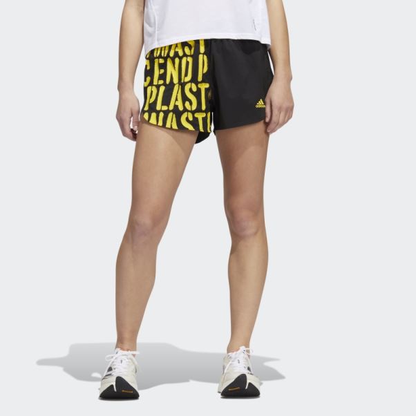 Short De Running Adidas Run Fast Noir Avec Slip Intérieur