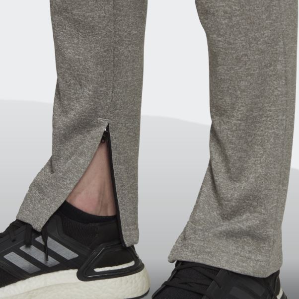 Aeroready Game And Go Pantalon De Jogging Fuselé à Petit Logo Adidas Mgh Gris Uni
