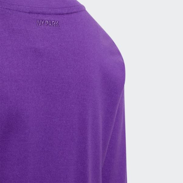 Adidas T-shirt Graphique à Manches Longues Violet