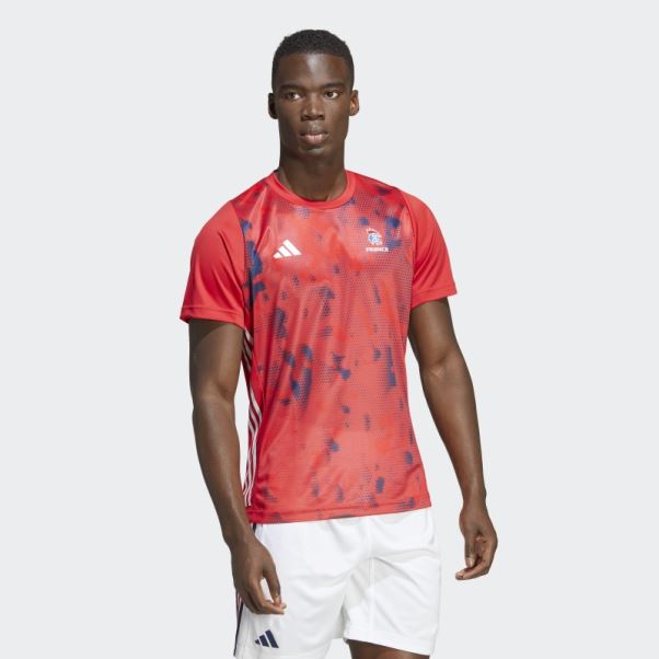 Tee Shirt Adidas France Handball Rouge