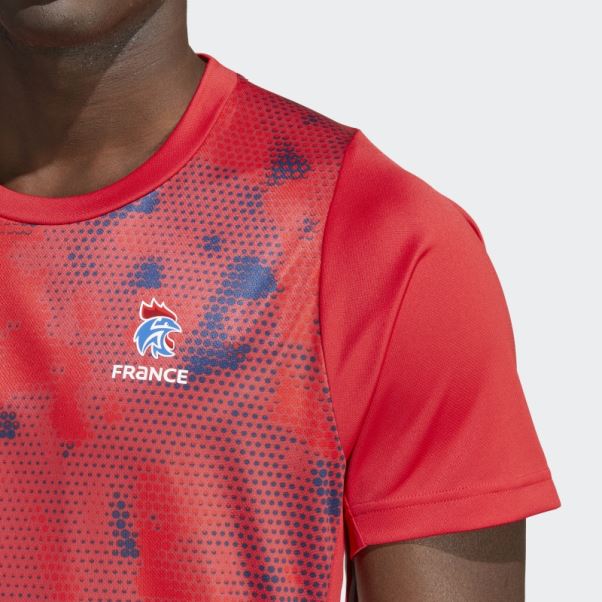 Tee Shirt Adidas France Handball Rouge
