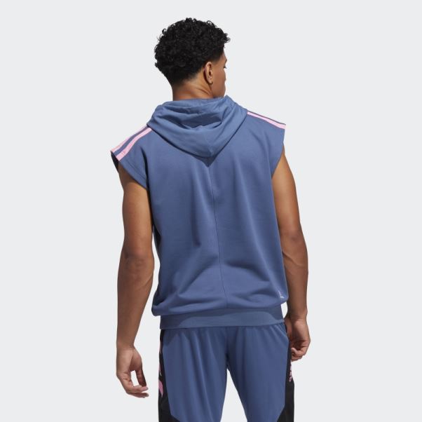 Acier Adidas World Wide Hoops Sweat à Capuche Sans Manches (non Genré)