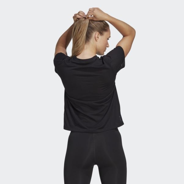Aeroready Train Essentials T-shirt Ras Du Cou Minimal Branding Noir Adidas
