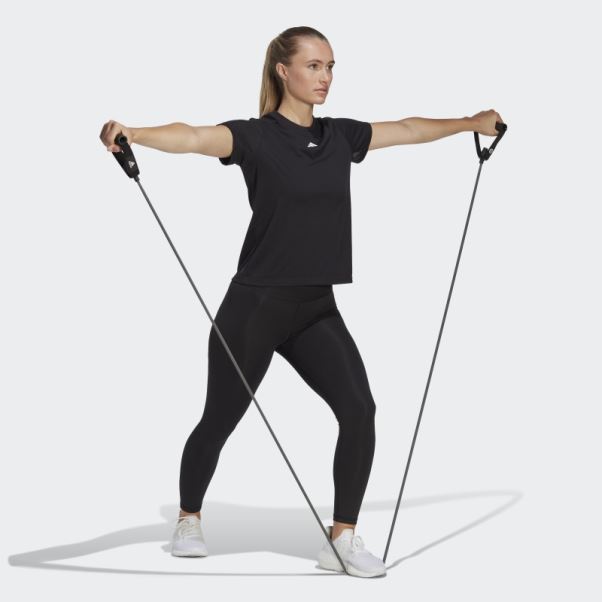 Aeroready Train Essentials T-shirt Ras Du Cou Minimal Branding Noir Adidas