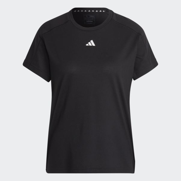 Aeroready Train Essentials T-shirt Ras Du Cou Minimal Branding Noir Adidas