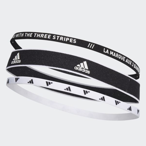 Bandeaux D'entraînement Noirs 3 Par Pack Adidas