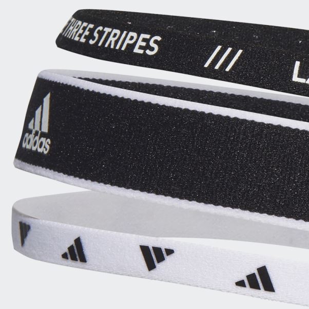 Bandeaux D'entraînement Noirs 3 Par Pack Adidas