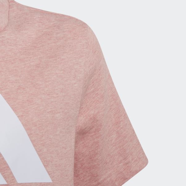 Adidas Future Icons T-shirt Logo 3 Bandes Mauve Mel