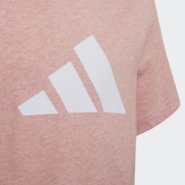 Adidas Future Icons T-shirt Logo 3 Bandes Mauve Mel