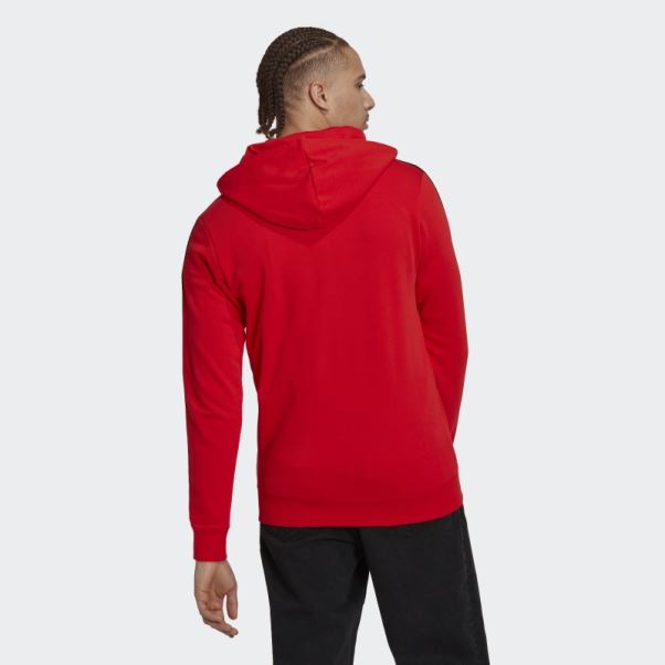 Adidas River Plate 3-stripes Sweat à Capuche Rouge