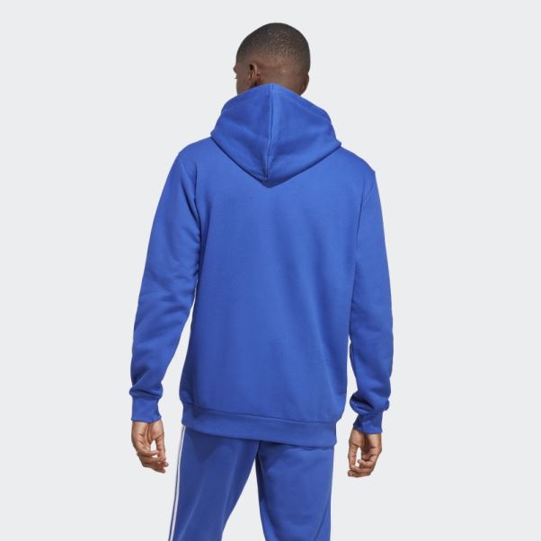 Sweat à Capuche Adidas Adicolor Classics Trèfle Bleu