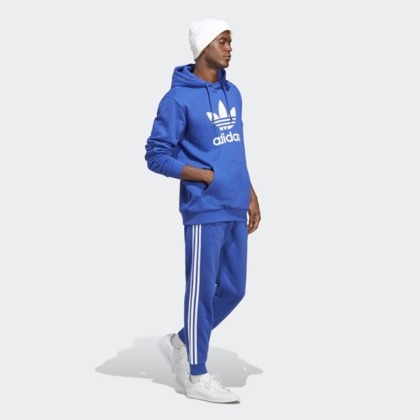 Sweat à Capuche Adidas Adicolor Classics Trèfle Bleu