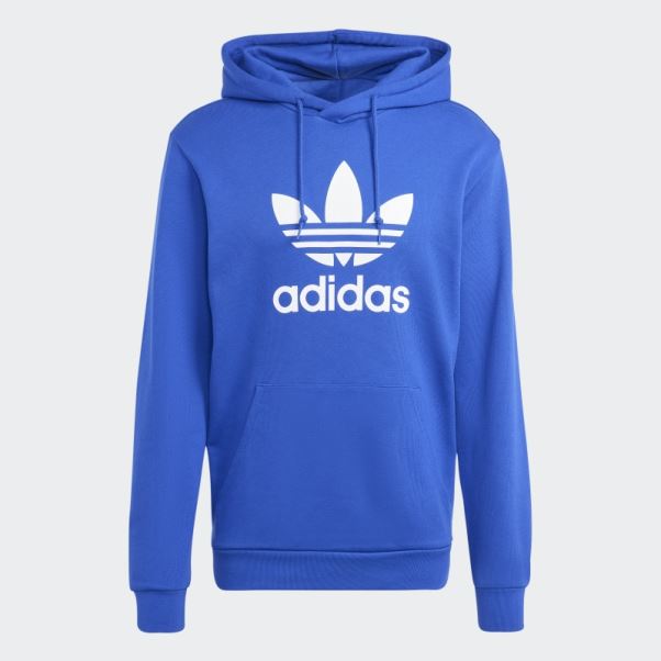 Sweat à Capuche Adidas Adicolor Classics Trèfle Bleu