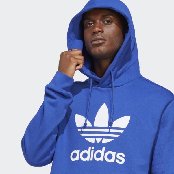 Sweat à Capuche Adidas Adicolor Classics Trèfle Bleu