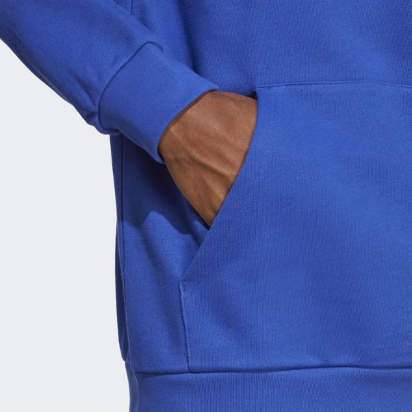 Sweat à Capuche Adidas Adicolor Classics Trèfle Bleu