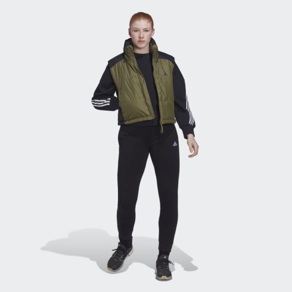 Veste Isolante à 3 Bandes Olive Adidas