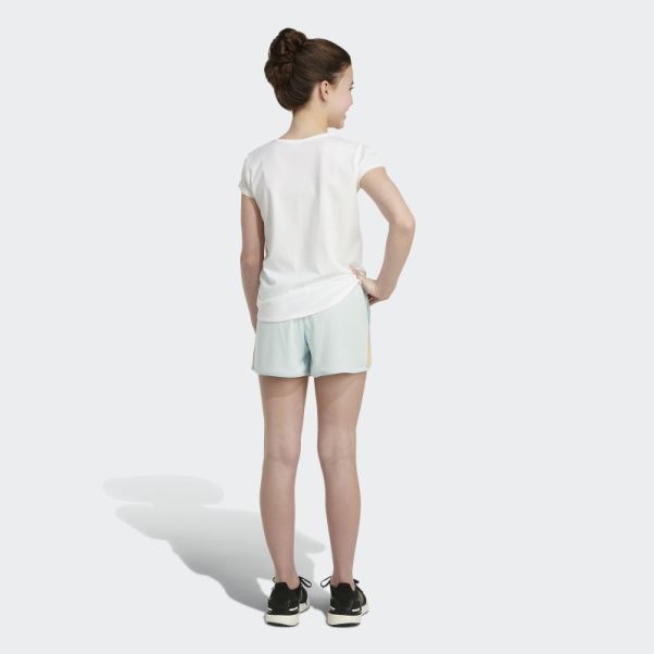 Adidas Short En Maille à Rayures Dégradées Bleu