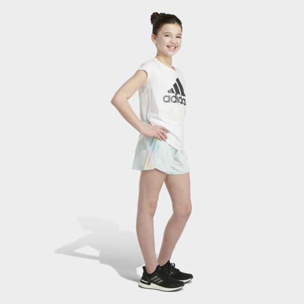 Adidas Short En Maille à Rayures Dégradées Bleu