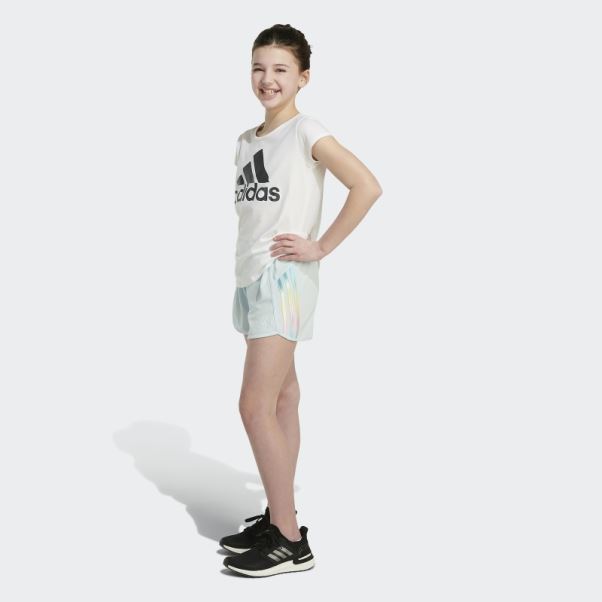 Adidas Short En Maille à Rayures Dégradées Bleu
