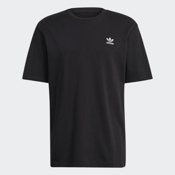 Adicolor Classics T-shirt Boxy Trèfle Arrière Et Avant Noir Adidas