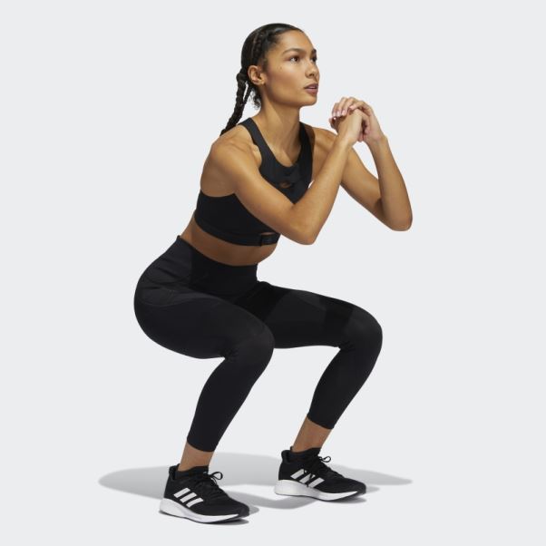Soutien-gorge D'entraînement à Maintien Moyen Powerimpact Luxe Noir Adidas