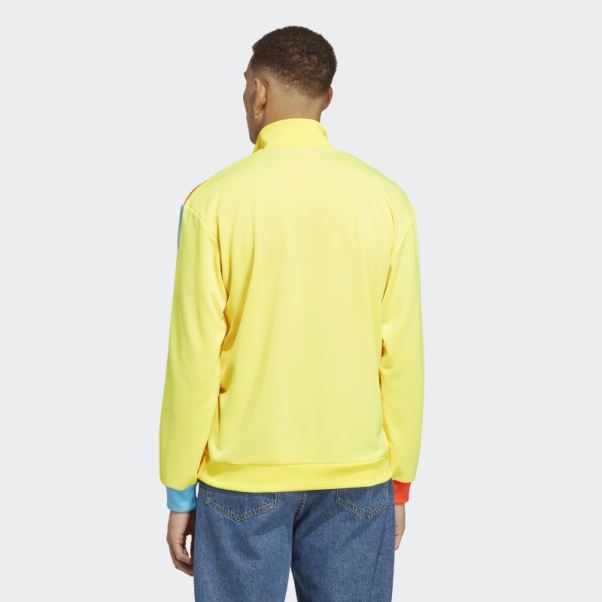 Sweat Adidas Kidcore Demi-zip Jaune Chaud