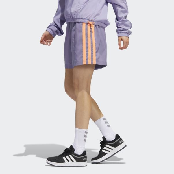 Short Tech Violet Adidas Hoop York City épinglé