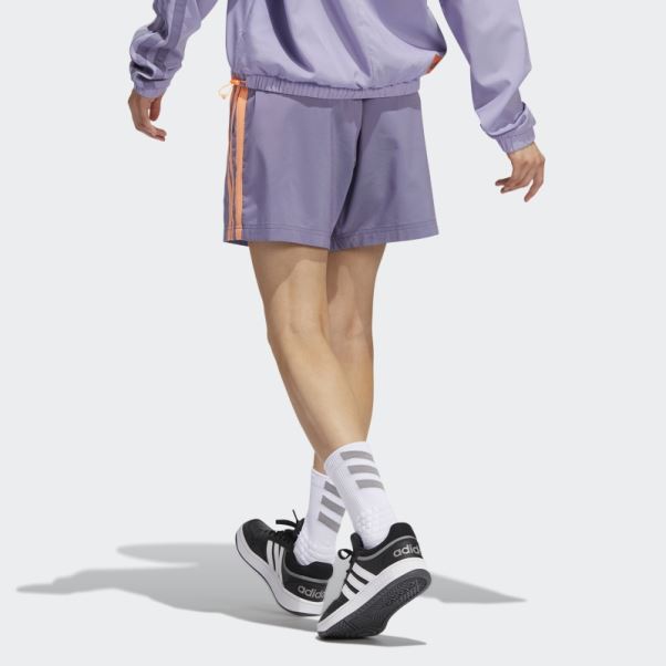 Short Tech Violet Adidas Hoop York City épinglé