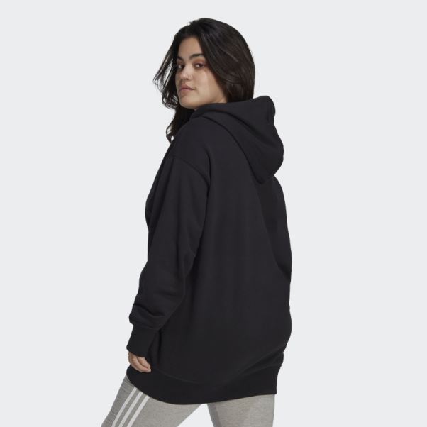 Sweat à Capuche Trèfle (grande Taille) Adidas Noir