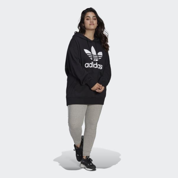 Sweat à Capuche Trèfle (grande Taille) Adidas Noir