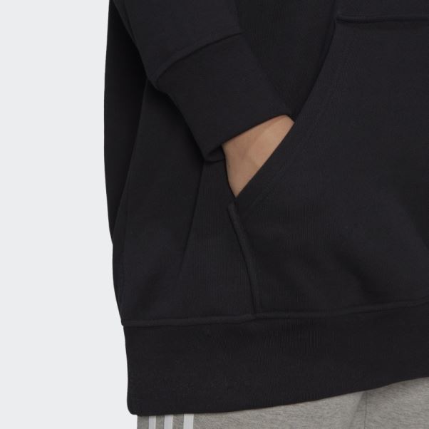 Sweat à Capuche Trèfle (grande Taille) Adidas Noir