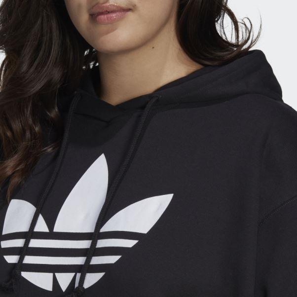 Sweat à Capuche Trèfle (grande Taille) Adidas Noir