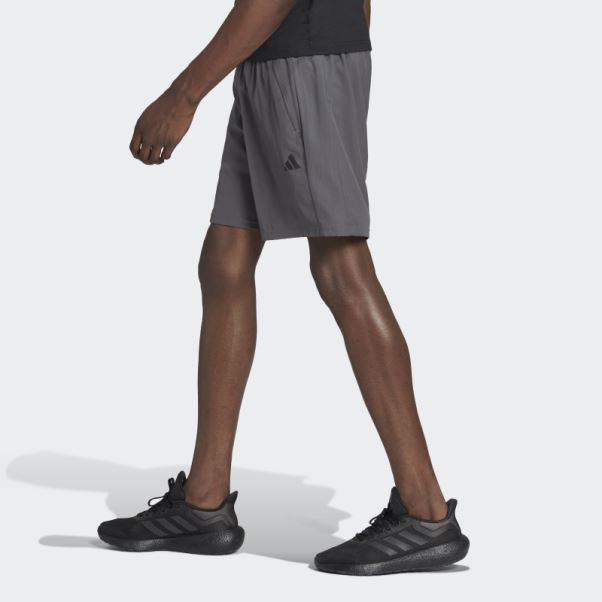 Short D'entraînement Tissé Adidas Train Essentials Gris